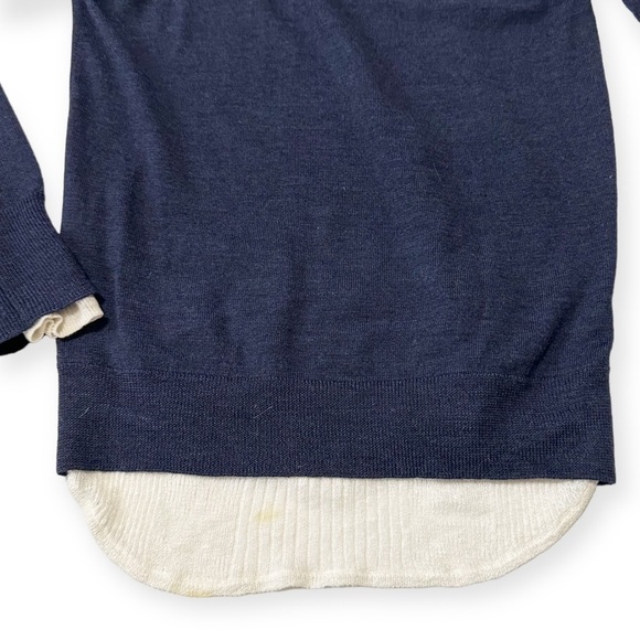 Brochu Walker Wool/Linen Layered Pullover V neck Sweater, Size XS - Picture 9 of 16